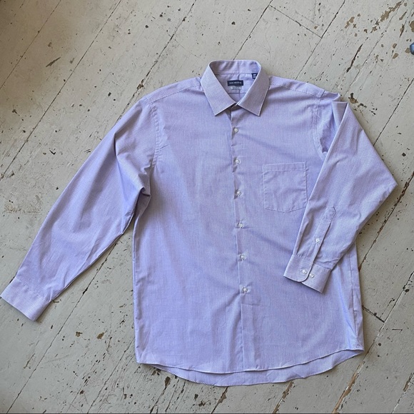 Van Heusen Red & Blue Check Reg Fit Wrinkle Free Button Up Shirt - Picture 3 of 12